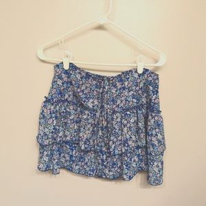 Wild Fable Whimsical Floral Mini Skirt - Size Medium